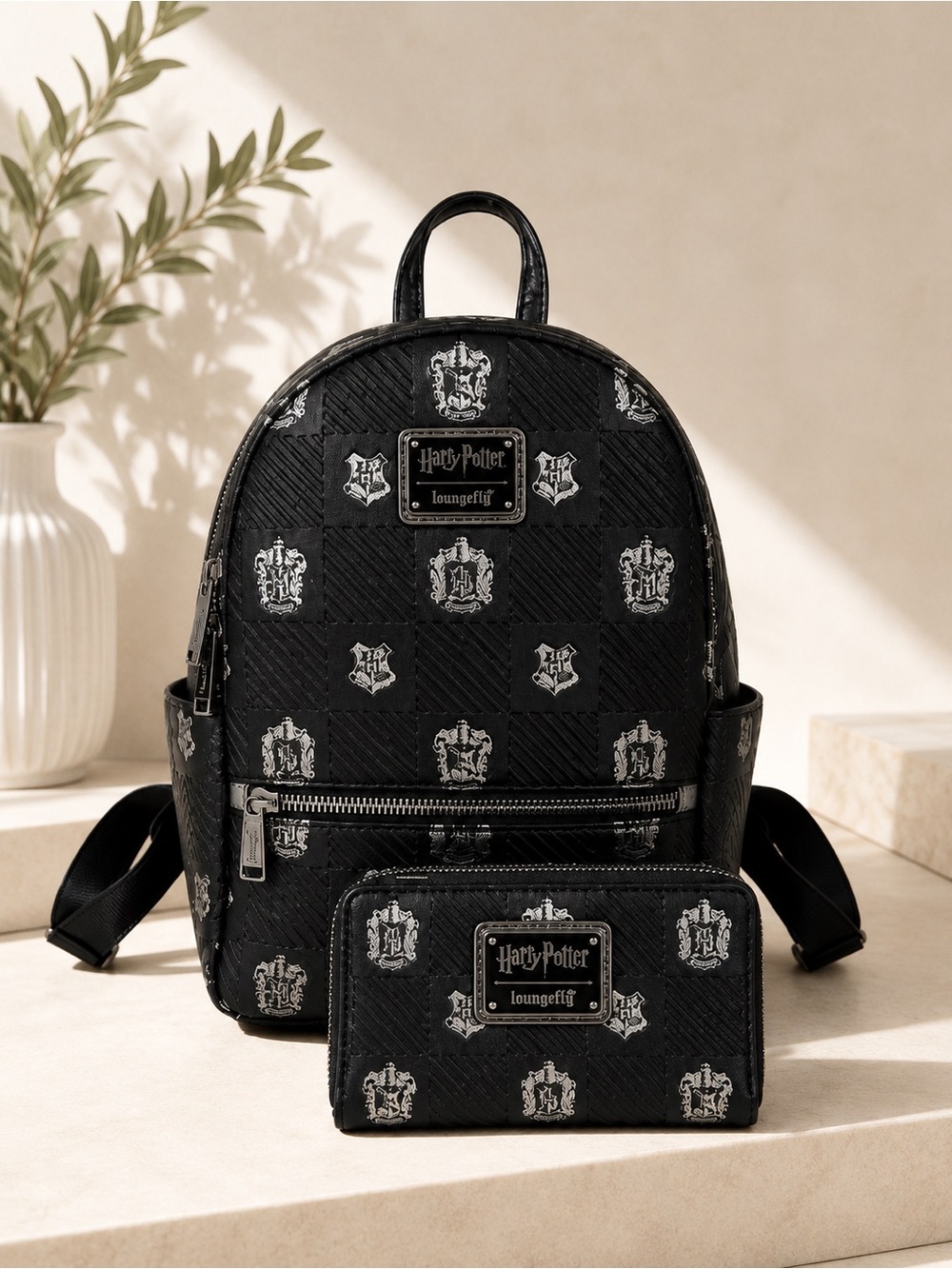 Harry Potter Loungefly Black Backpack & Wallet Set